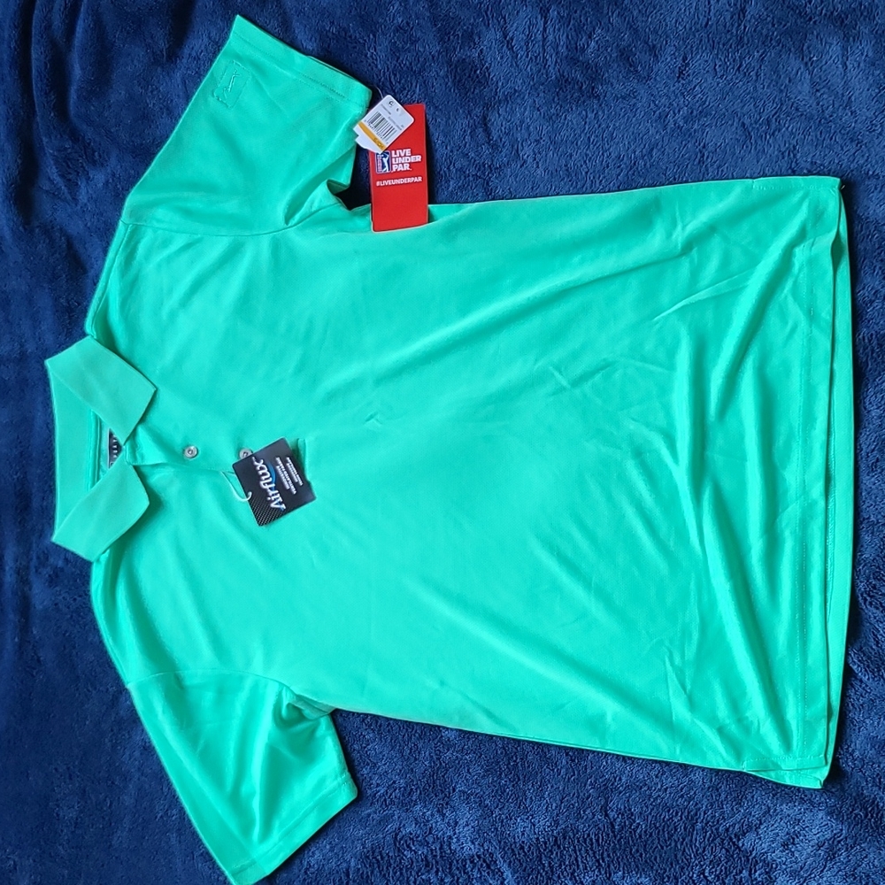 PGA Airflux green golf shirt